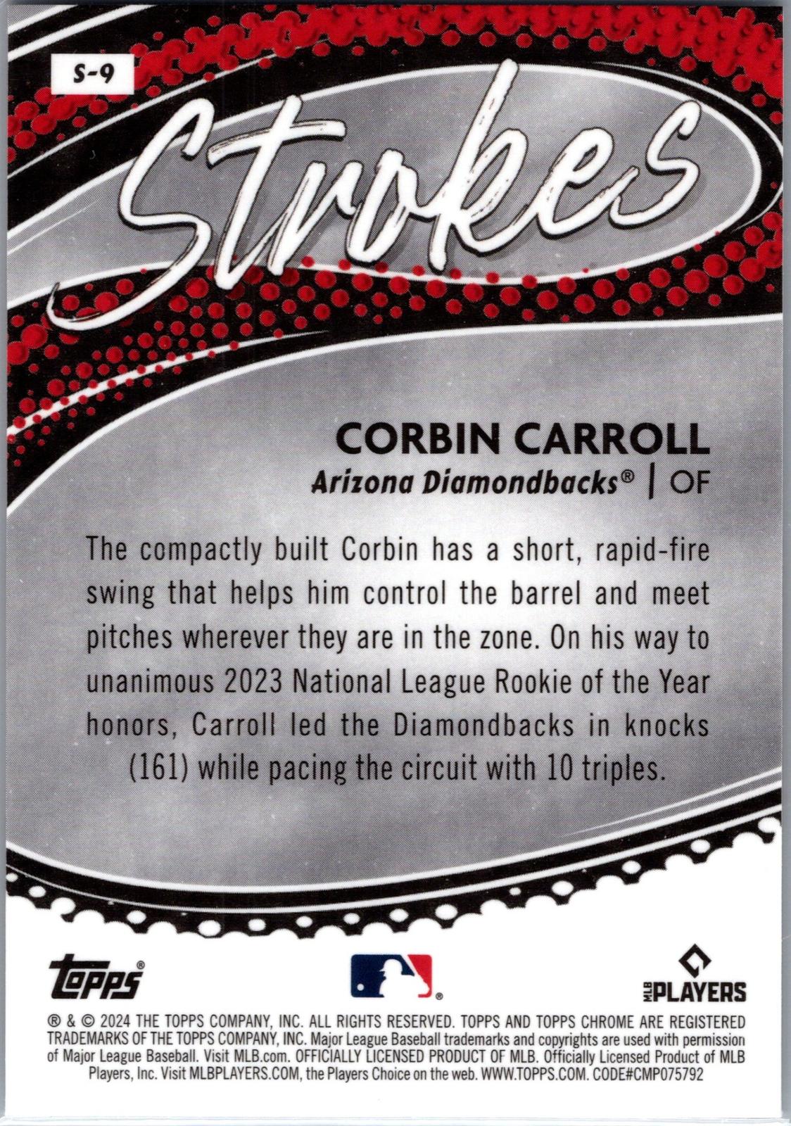 2024 Topps Chrome #S-9 Corbin Carroll Strokes