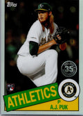 2020 Topps Chrome #85TC-14 A.J. Puk 1985 Topps Baseball 35th Anniversary