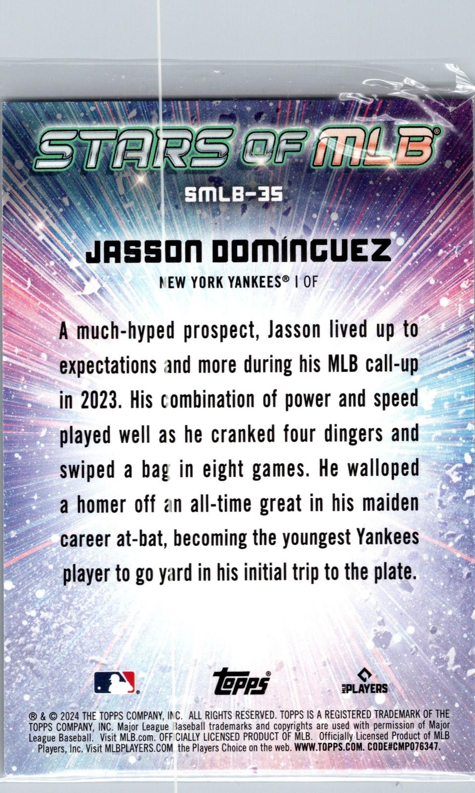 2024 Topps #CSMLB-35 Jasson Domínguez Stars of MLB Chrome