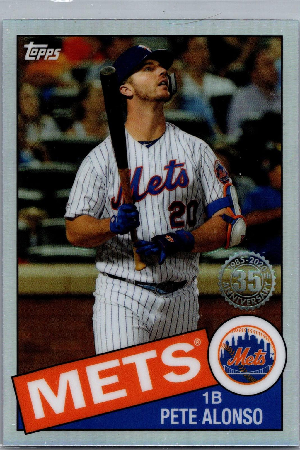 2020 Topps Chrome #85TC-18 Pete Alonso 1985 Topps Baseball 35th Anniversary