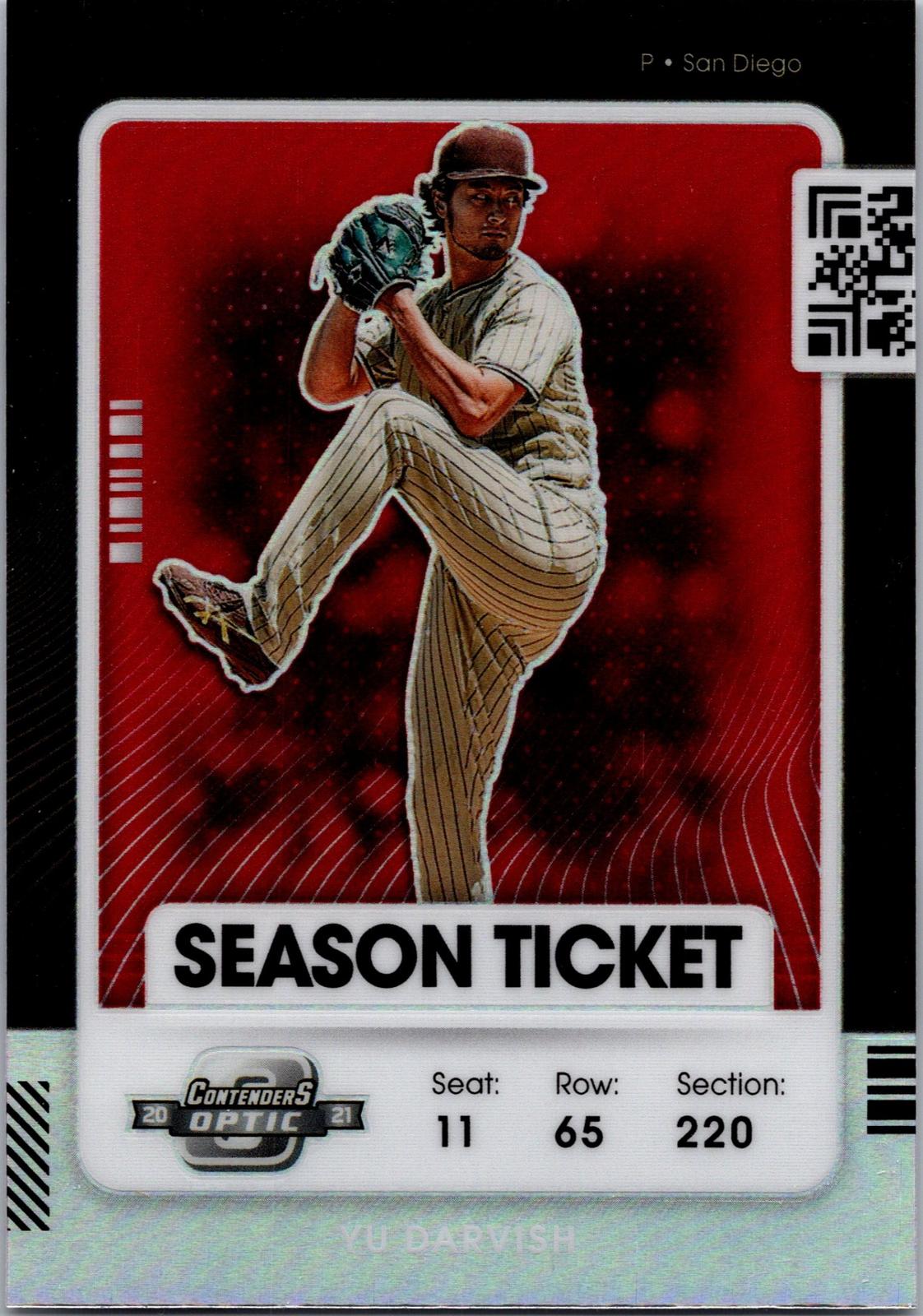 2021 Panini Contenders #96 Yu Darvish Optic Red Wave
