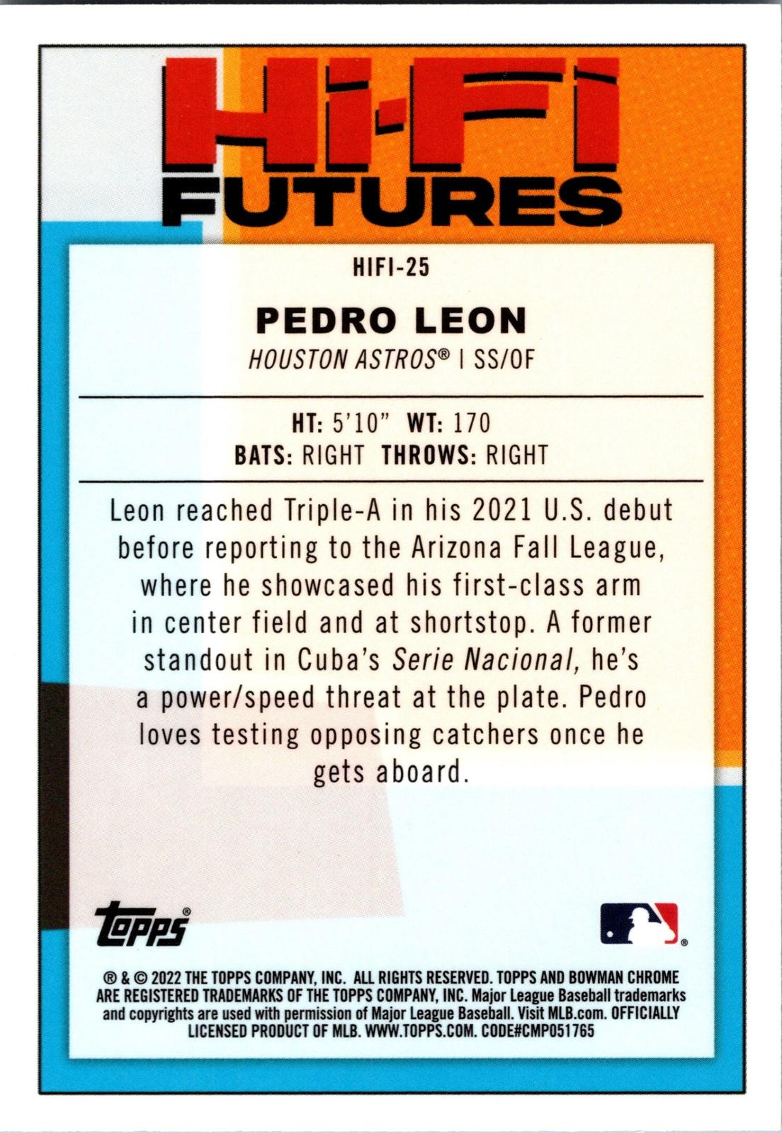 2022 Bowman #HIFI-25 Pedro Leon Hi-Fi Futures