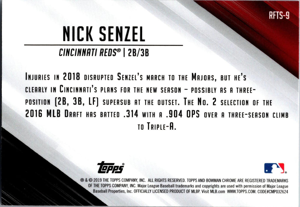 2019 Bowman #RFTS-9 Nick Senzel Ready for the Show