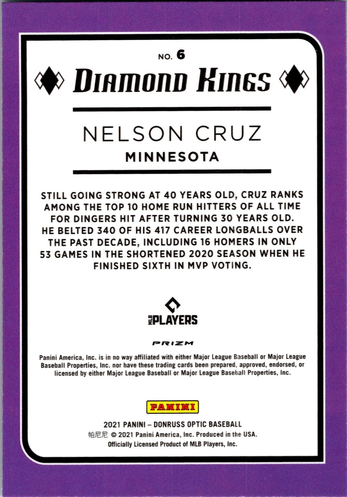 2021 Donruss Optic #6 Nelson Cruz Holo