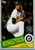 2020 Topps Chrome #85TC-14 A.J. Puk 1985 Topps Baseball 35th Anniversary