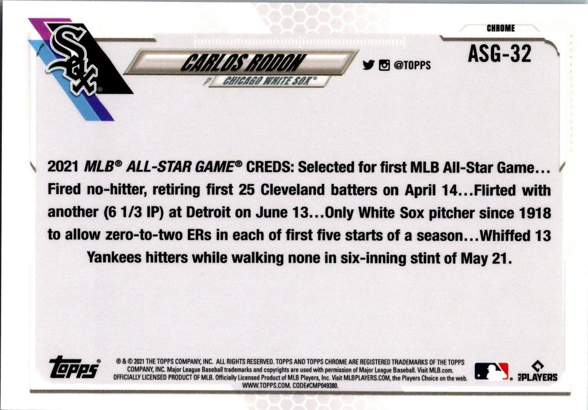 2021 Topps Update #ASG-42 Carlos Rodon 2021 MLB All-Stars