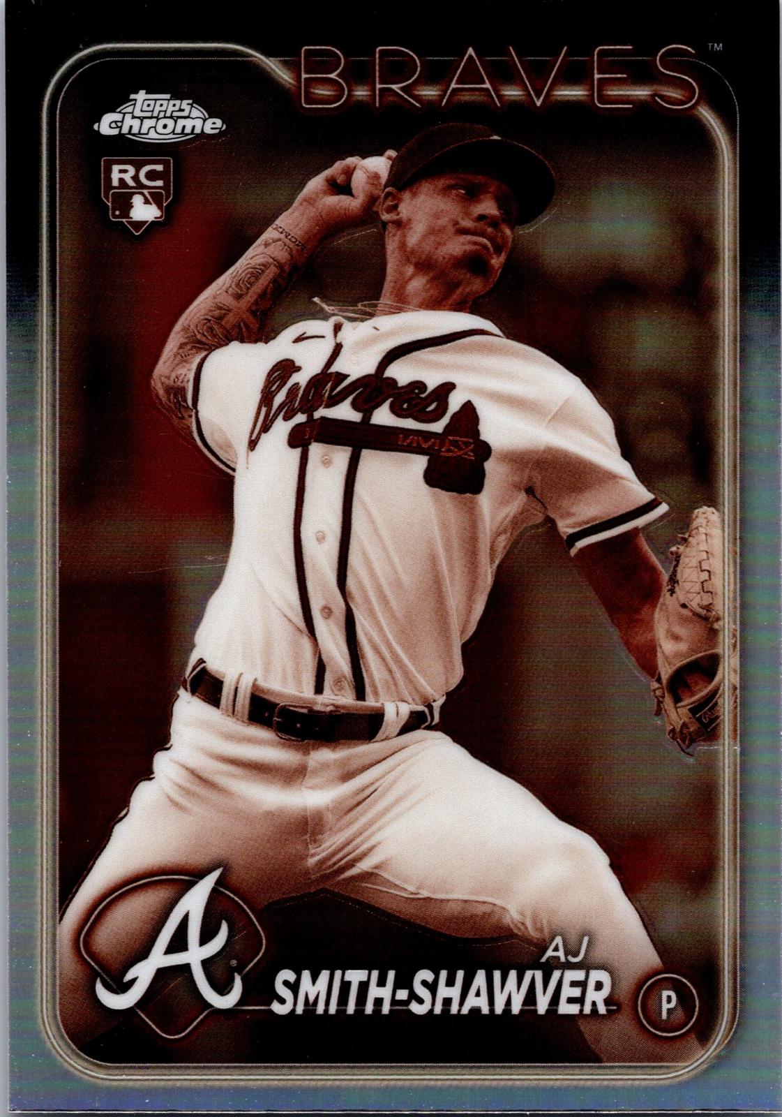 2024 Topps Chrome #19 AJ Smith-Shawver Sepia Refractor