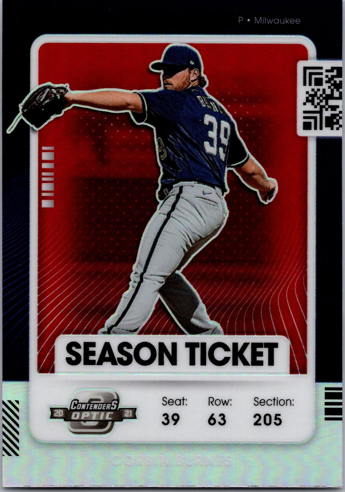 2021 Panini Contenders #2 Corbin Burnes Optic Red