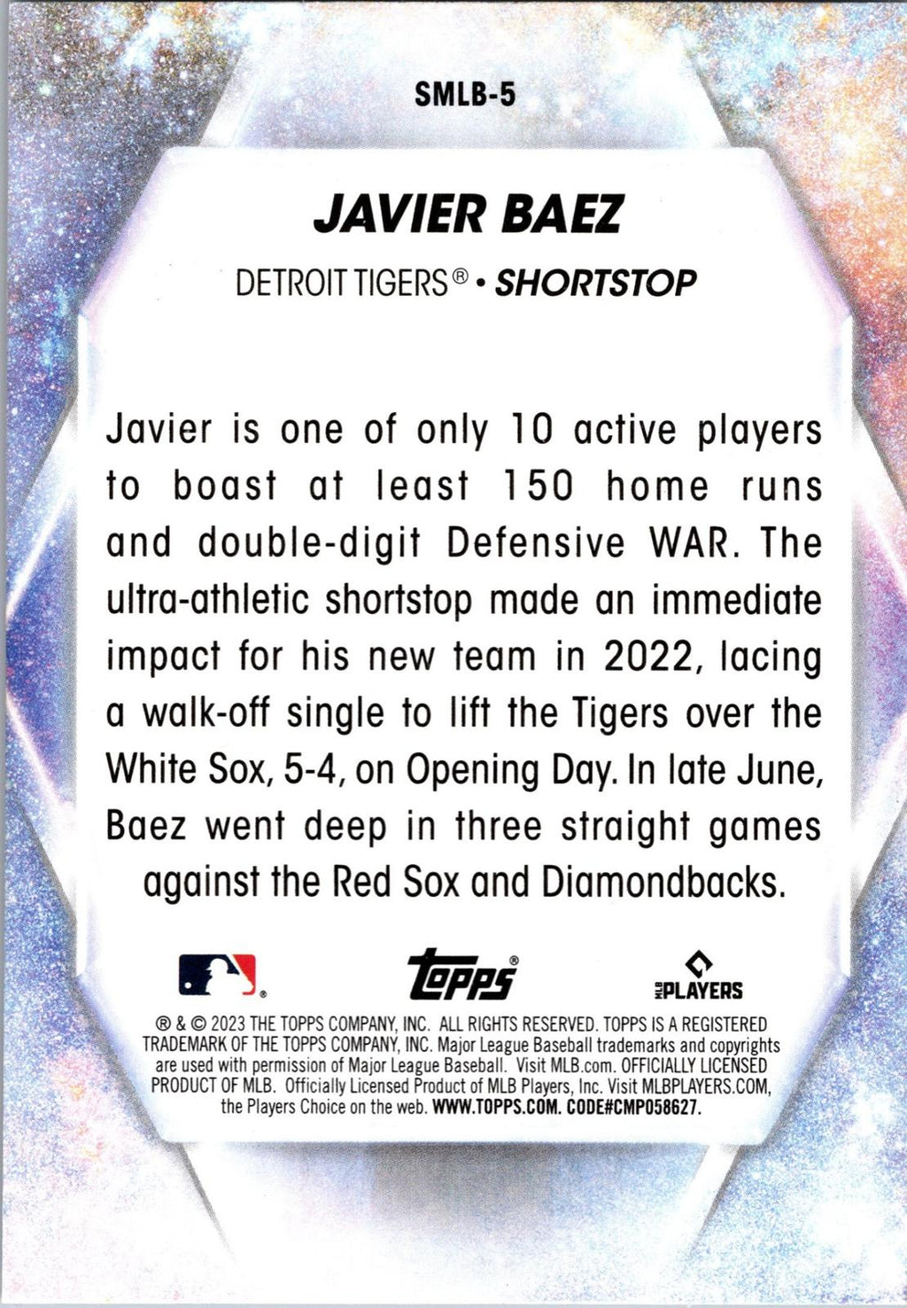 2023 Topps #SMLB-5 Javier Báez Stars of MLB