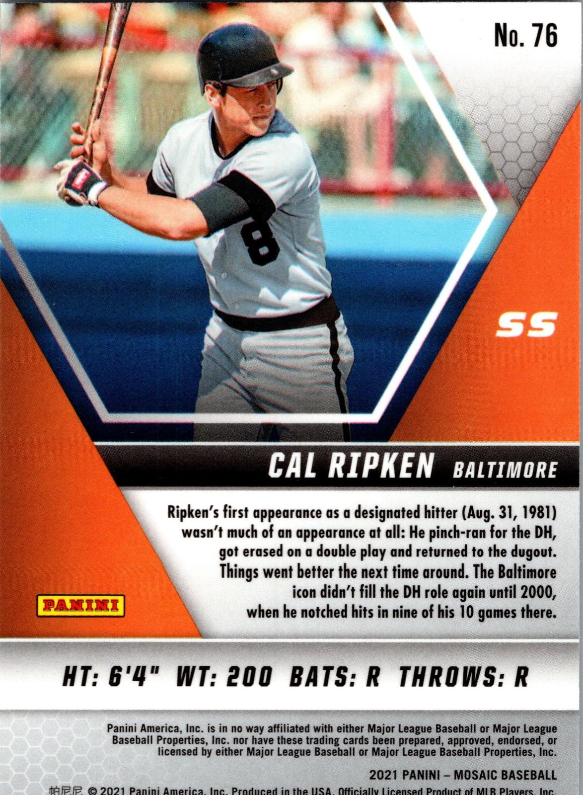 Cal Ripken Jr. 2021 Panini Mosaic Silver Prizm #76