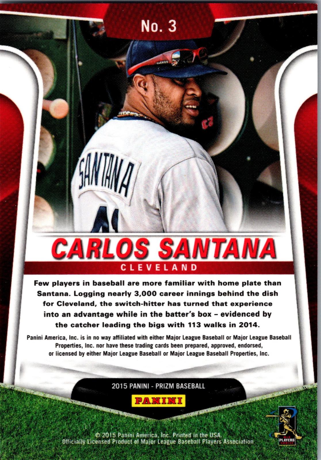 2015 Panini Prizm #3 Carlos Santana Field Pass
