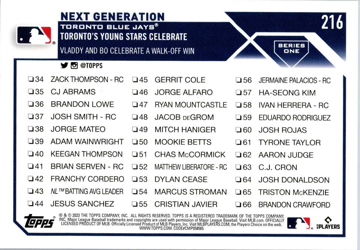 2023 Topps #216 Next Generation