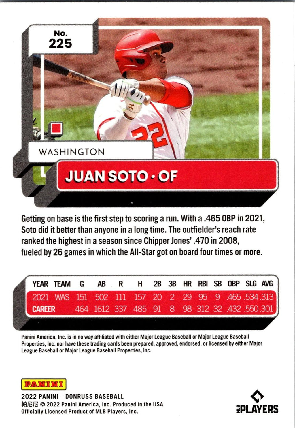 2022 Donruss #225 Juan Soto