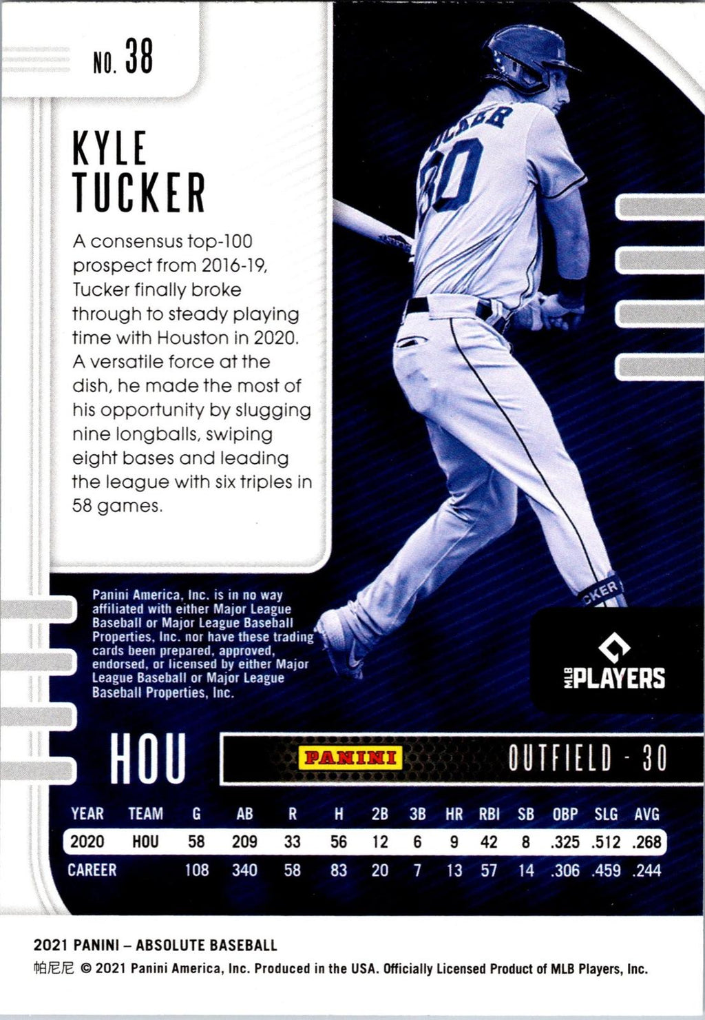 2021 Panini Absolute #38 Kyle Tucker