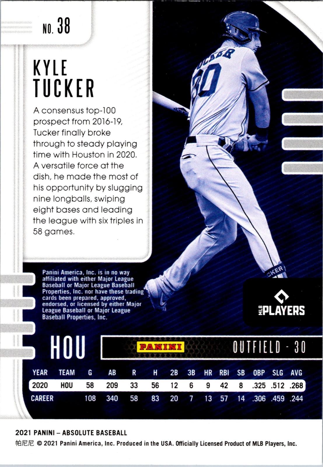 2021 Panini Absolute #38 Kyle Tucker