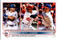 2022 Topps 1st Edition #59 NL Batting Average Leaders (Turner / Soto / Harper)