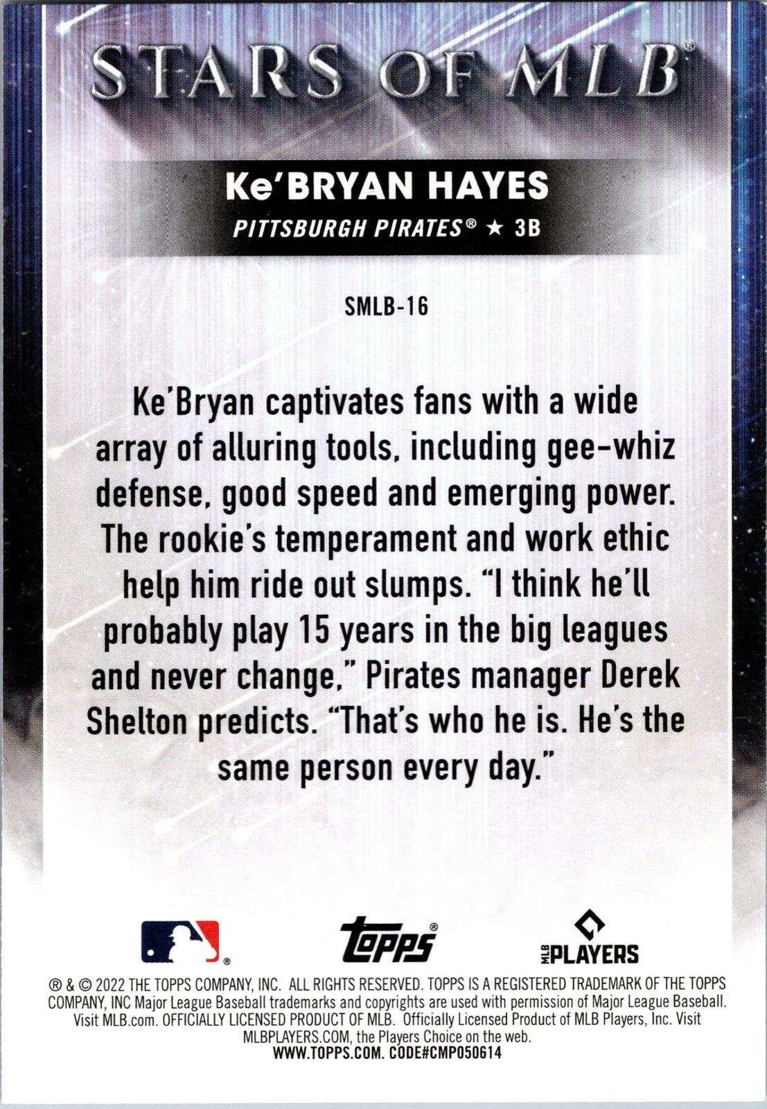 2022 Topps #SMLB-16 Ke'Bryan Hayes Stars of MLB