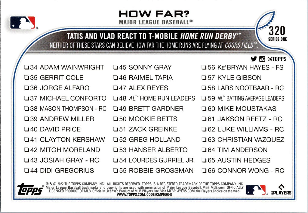 2022 Topps #320 How Far?