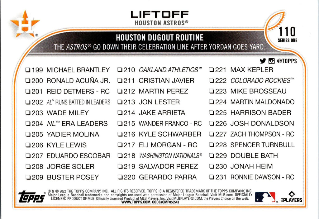 2022 Topps 1st Edition #110 Liftoff
