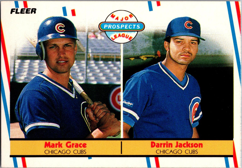 1988 Fleer #641 Mark Grace / Darrin Jackson