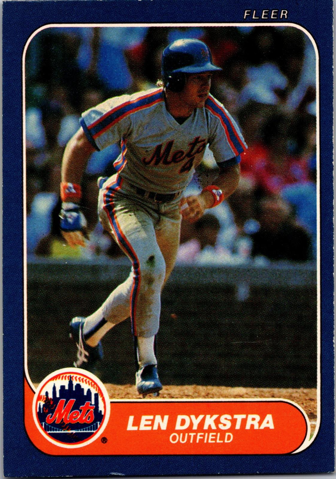 1986 Fleer #78 Len Dykstra