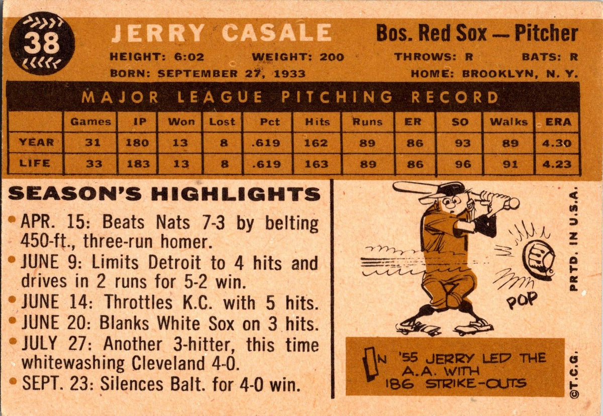1960 Topps #38 Jerry Casale