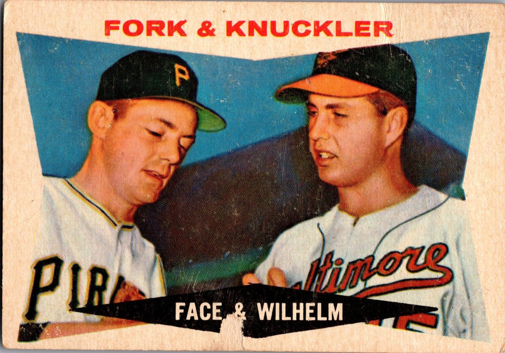 1960 Topps #115 Fork &amp; Knuckler (Roy Face / Hoyt Wilhelm)