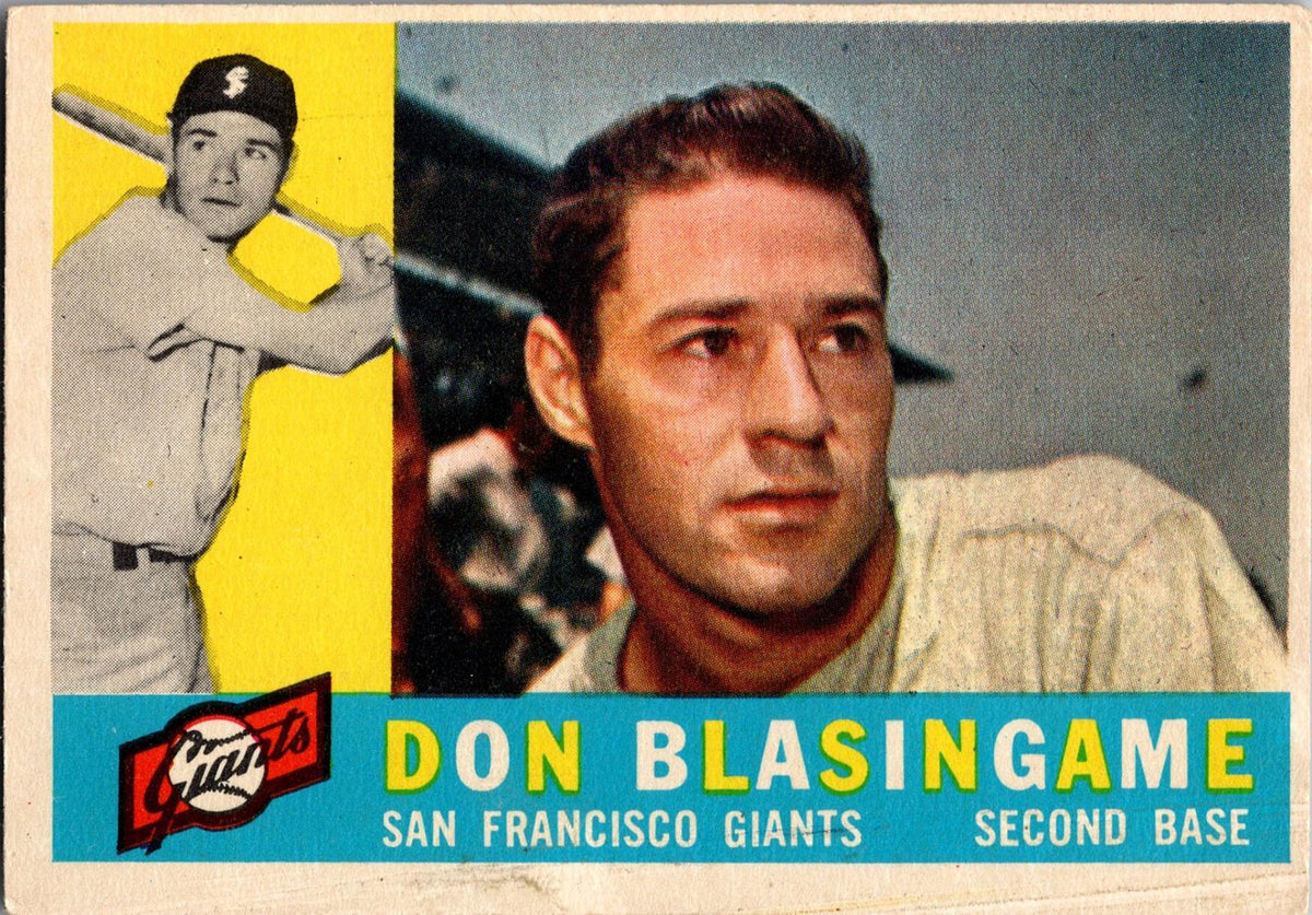 1960 Topps #397b Don Blasingame : Gray back