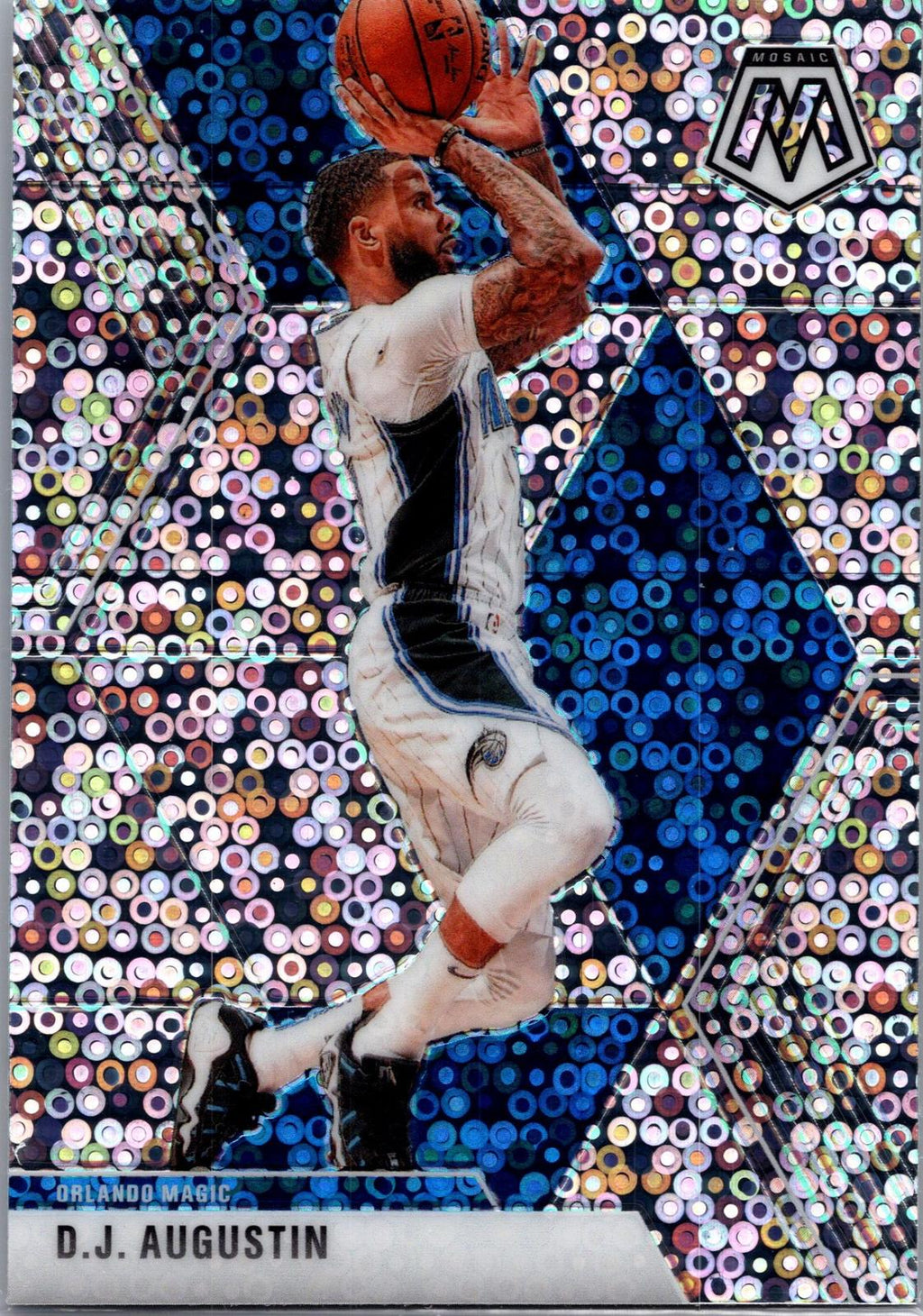2019-20 MOSAIC FAST BREAK SILVER DISCO PRIZM #32 D.J. AUGUSTIN