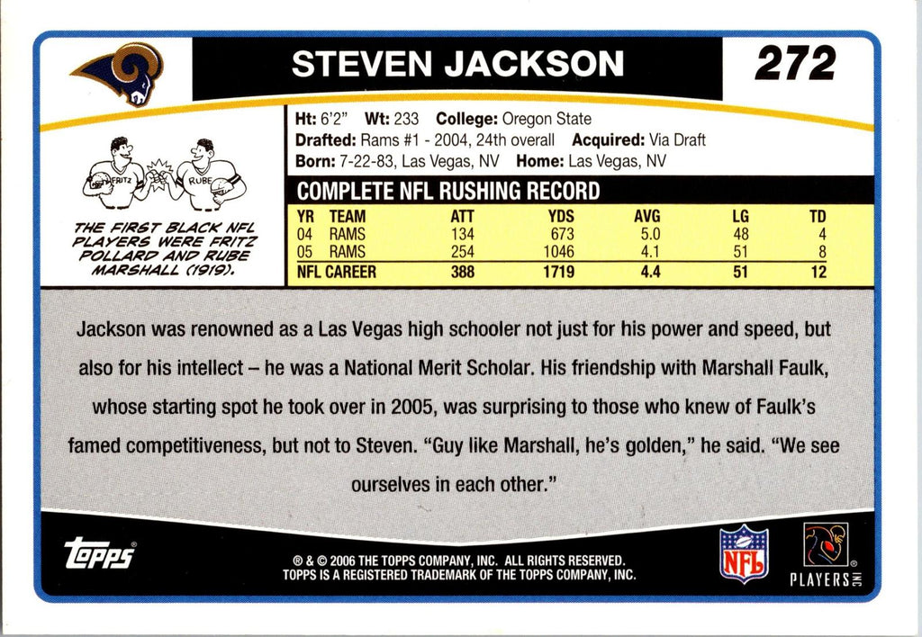 2006 Topps #272 Steven Jackson