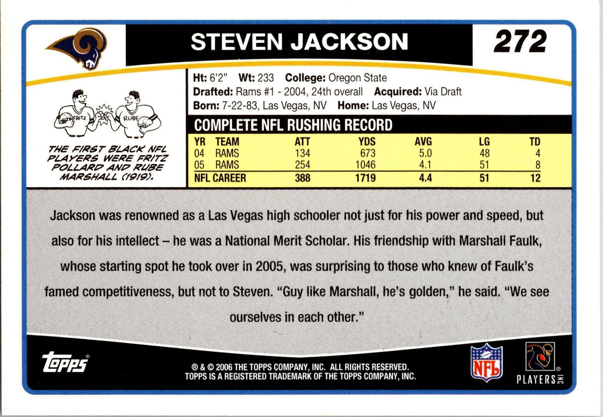 2006 Topps #272 Steven Jackson
