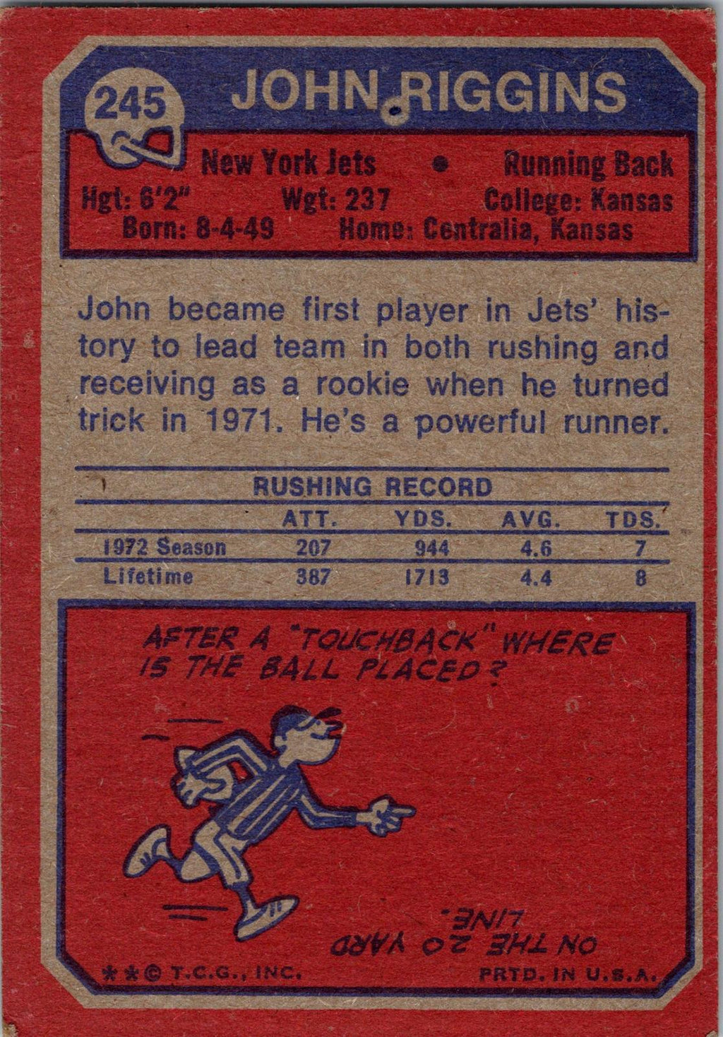 1973 Topps #245 John Riggins