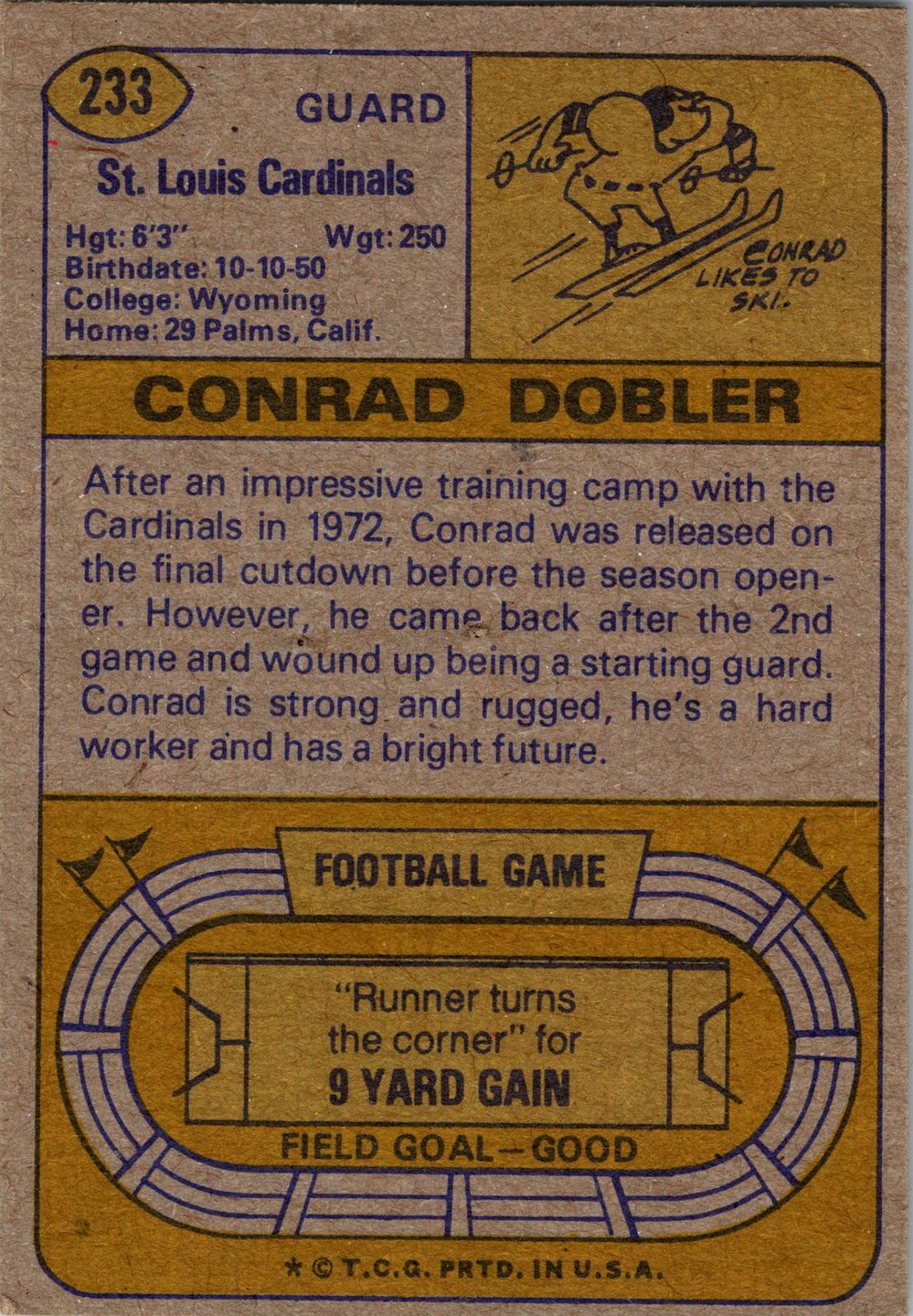 1974 Topps #233 Conrad Dobler