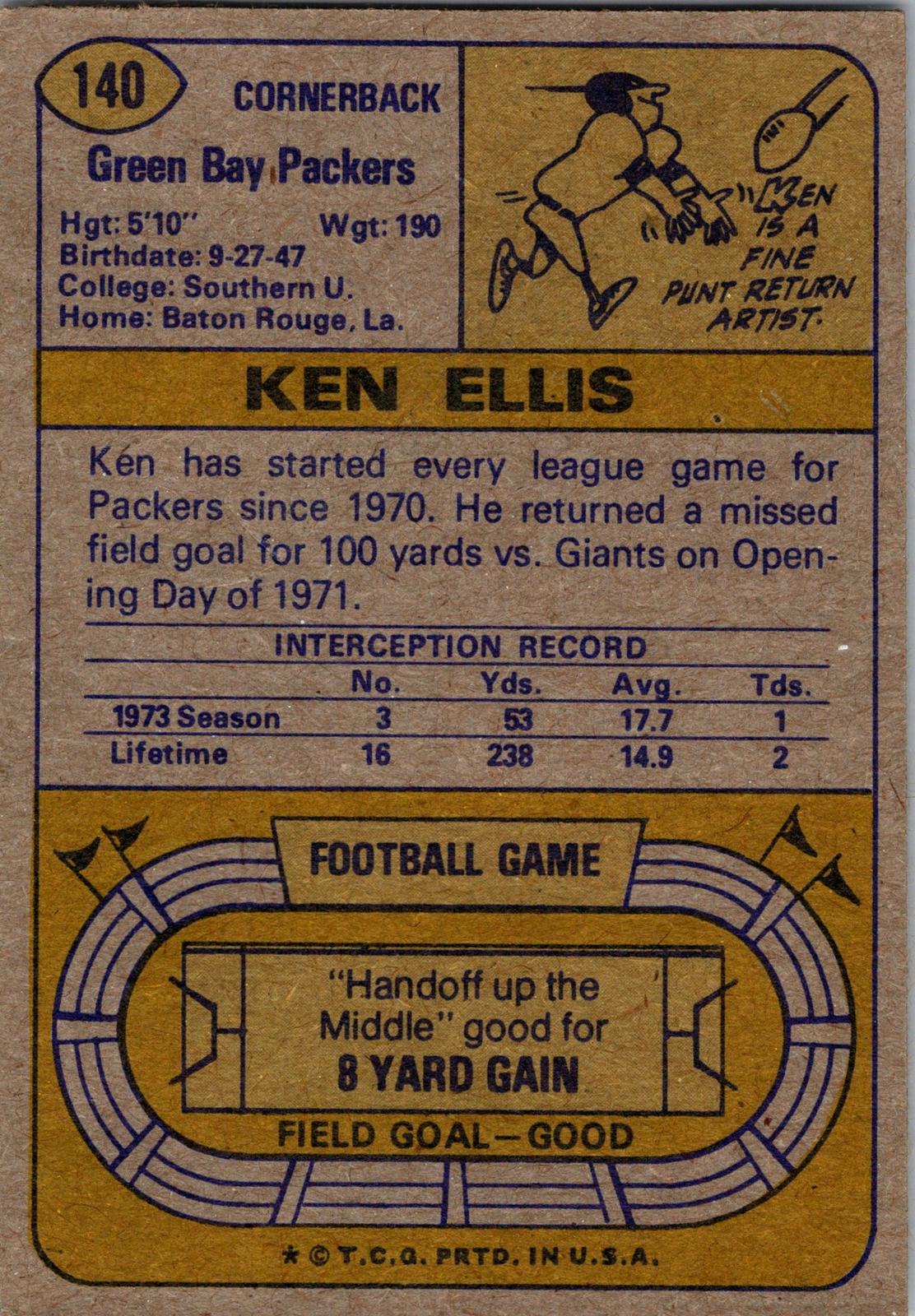 1974 Topps #140 Ken Ellis