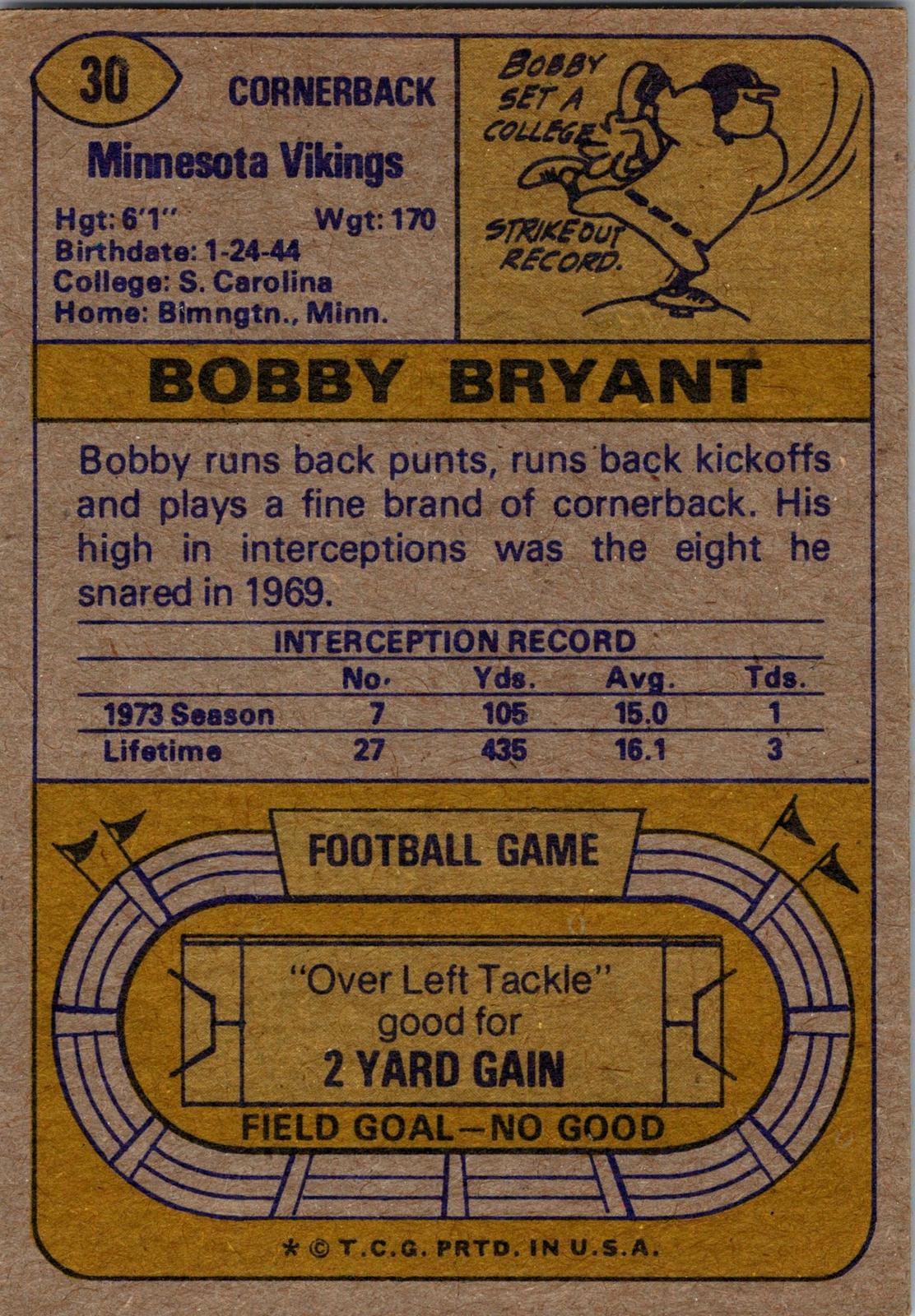1974 Topps #30 Bobby Bryant