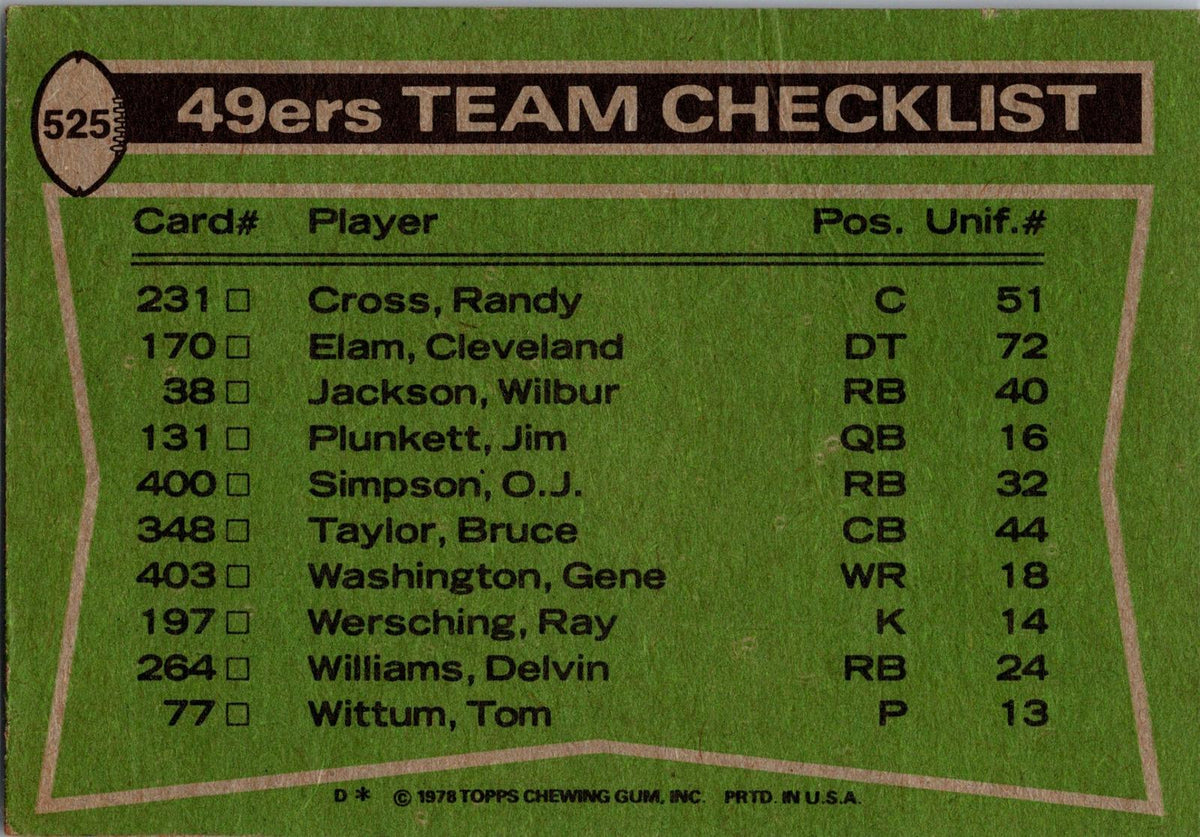 1978 Topps #525 Delvin Williams / Gene WashingtoPhillips / Washington / Elam
