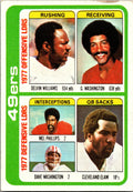 1978 Topps #525 Delvin Williams / Gene WashingtoPhillips / Washington / Elam