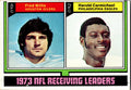 1974 Topps #330 1973 NFL Receiving Leaders (Fred Willis / Harold Carmichael)