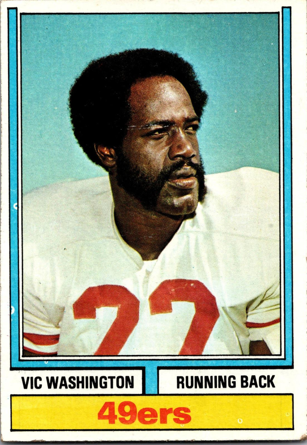1974 Topps #62 Vic Washington