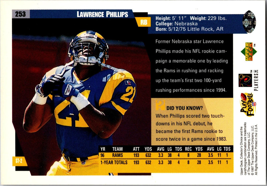 1997 Collector's Choice #253 Lawrence Phillips