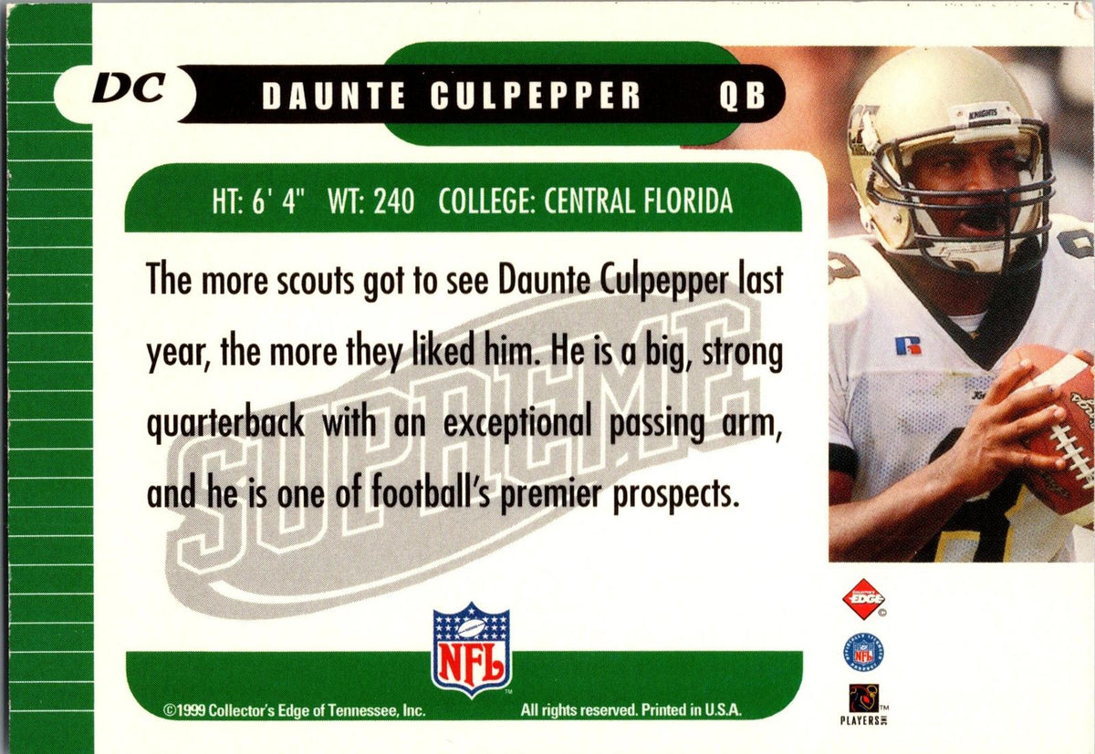1999 Collector's Edge Supreme #DC Daunte Culpepper Draft Previews