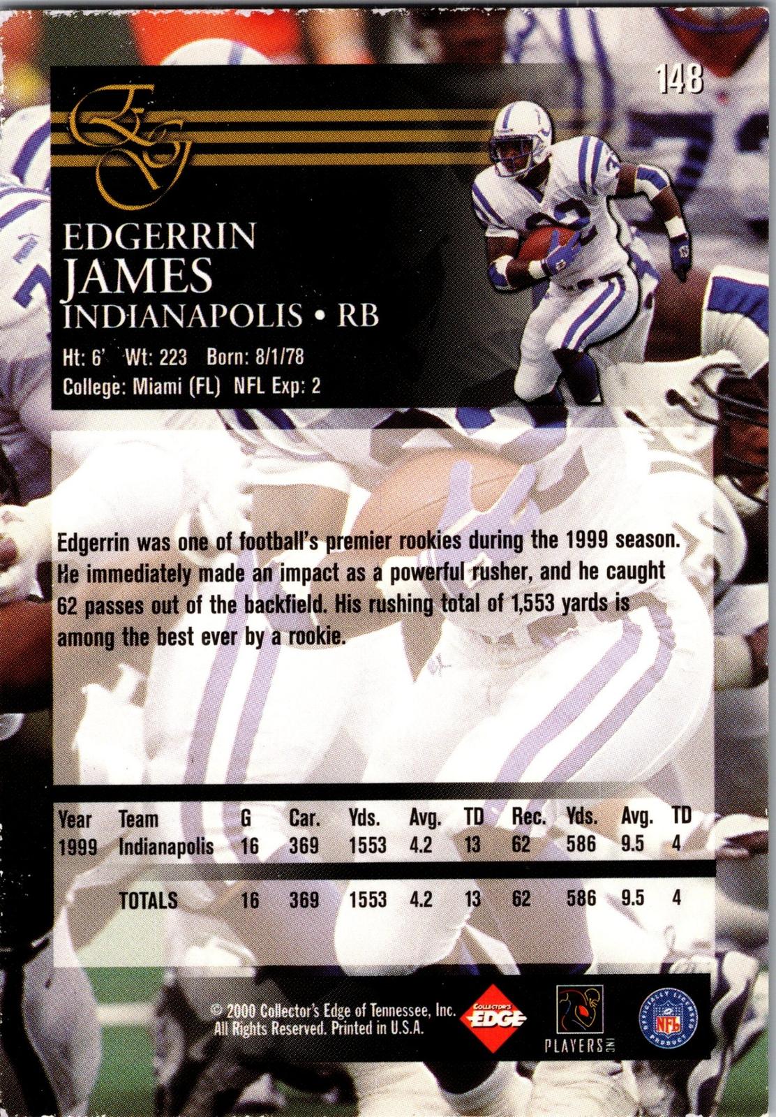 2000 Collector's Edge EG #148 Edgerrin James