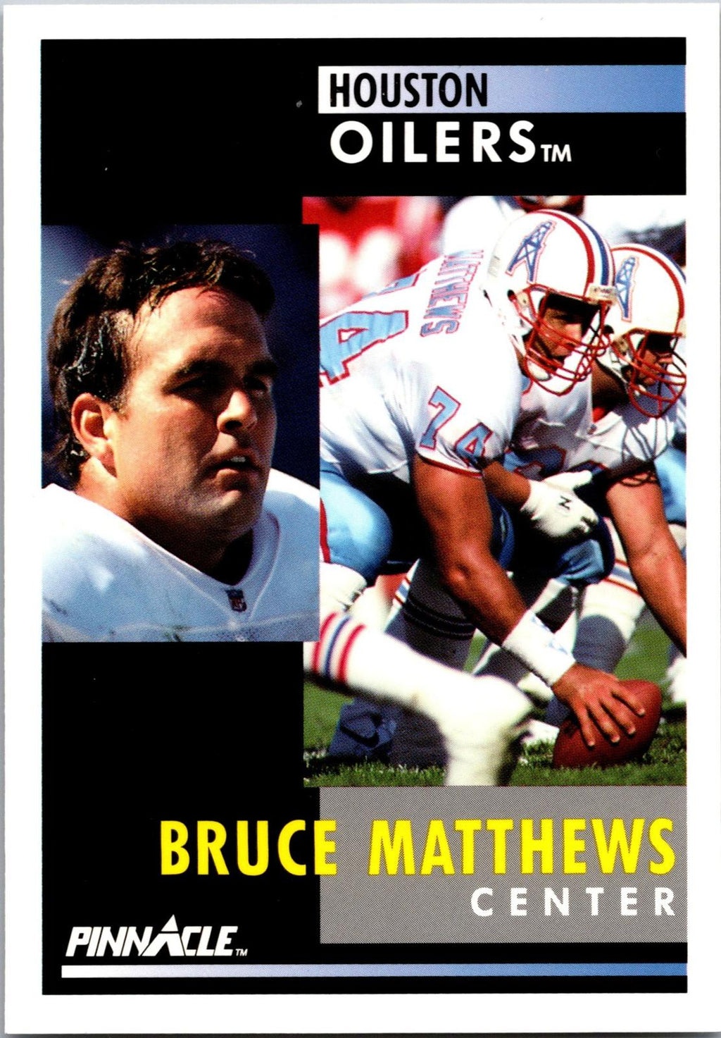 1991 Pinnacle #74 Bruce Matthews