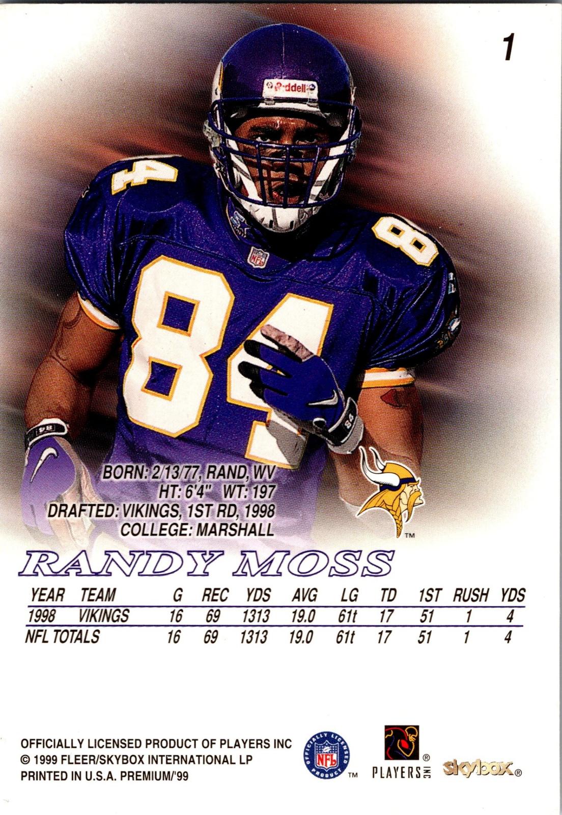 1999 SkyBox Premium #1 Randy Moss