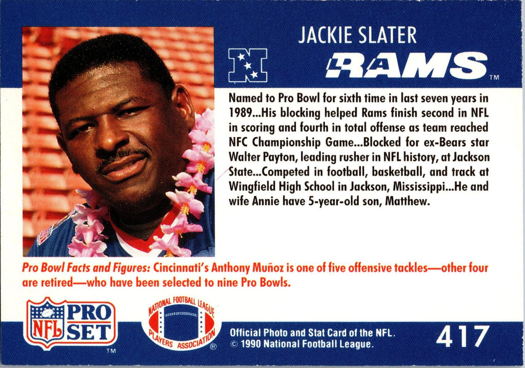 1990 Pro Set #417 Jackie Slater