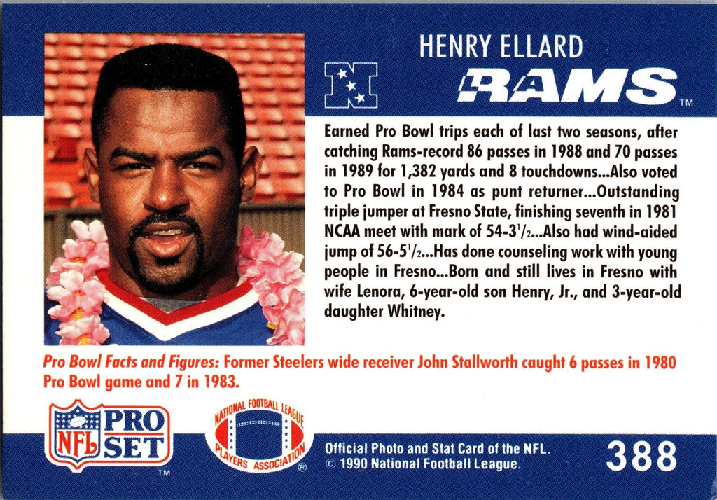 1990 Pro Set #388 Henry Ellard