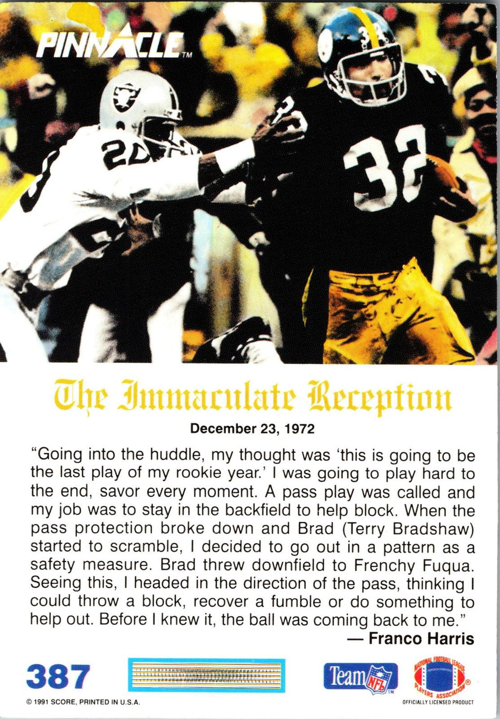 1991 Pinnacle #387 Franco Harris
