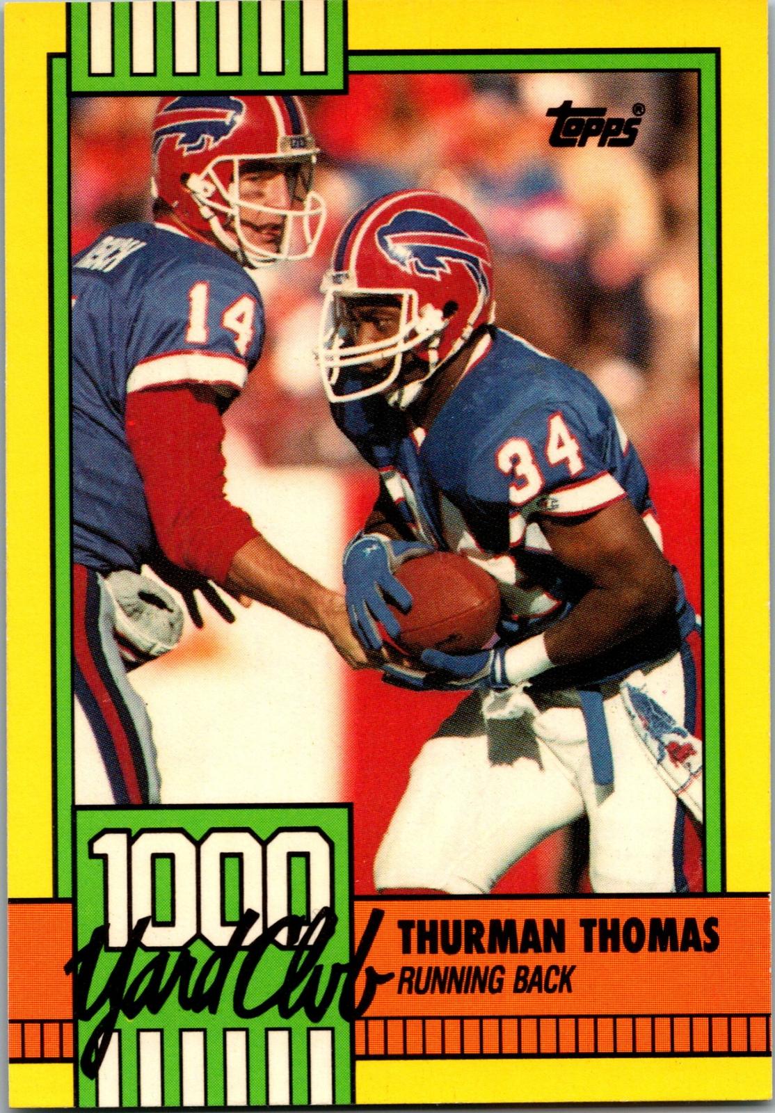 1990 Topps #11 Thurman Thomas 1000 Yard Club