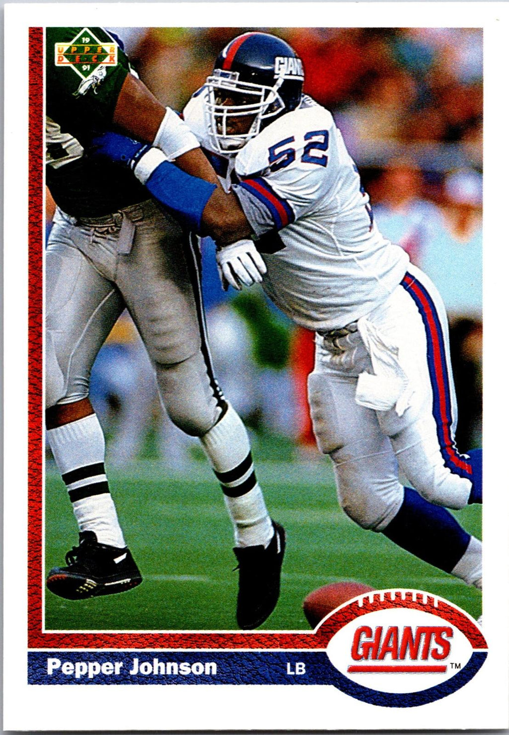 1991 Upper Deck #183b Pepper Johnson