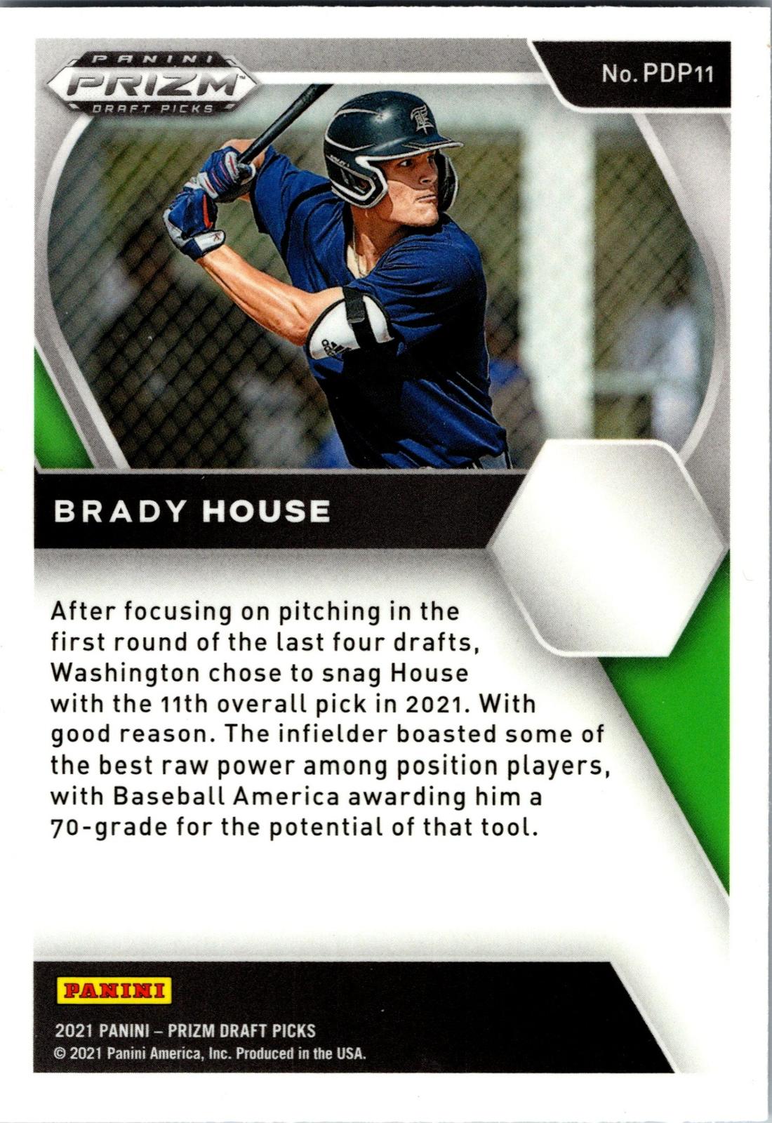 2021 Panini Prizm Draft Picks #PDP11 Brady House